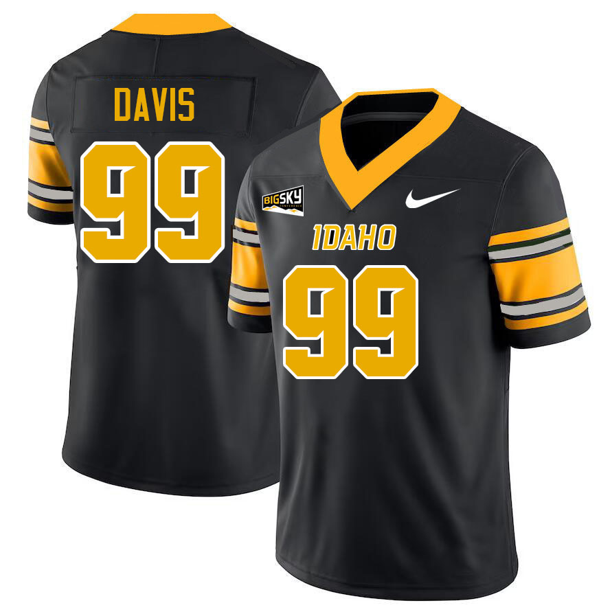 Idaho Vandals #99 Jesse Davis College Football Jerseys,Uniforms Stitched-Black